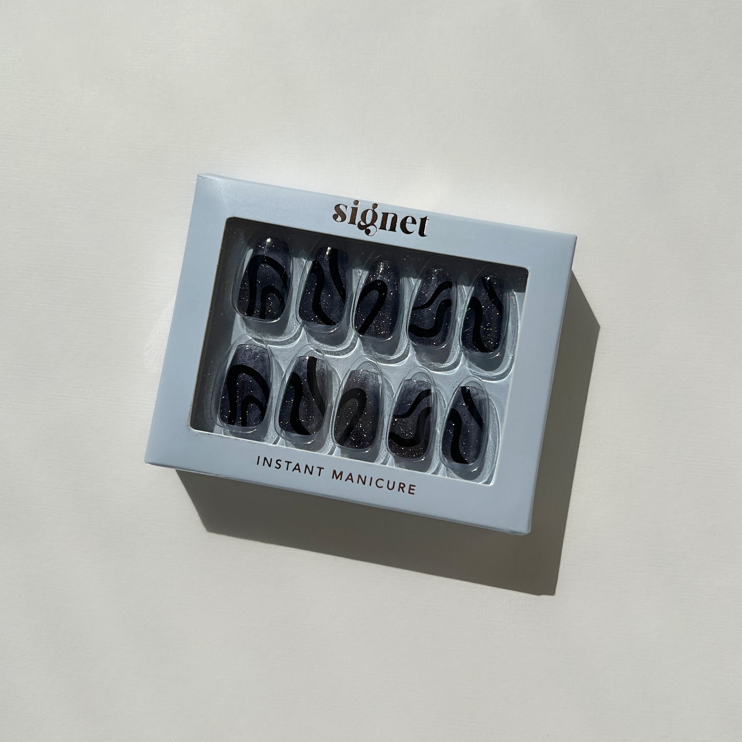 Press on Nails - Angel Numbers - Signet Beauty Medium Coffin